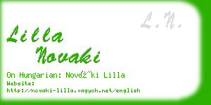 lilla novaki business card